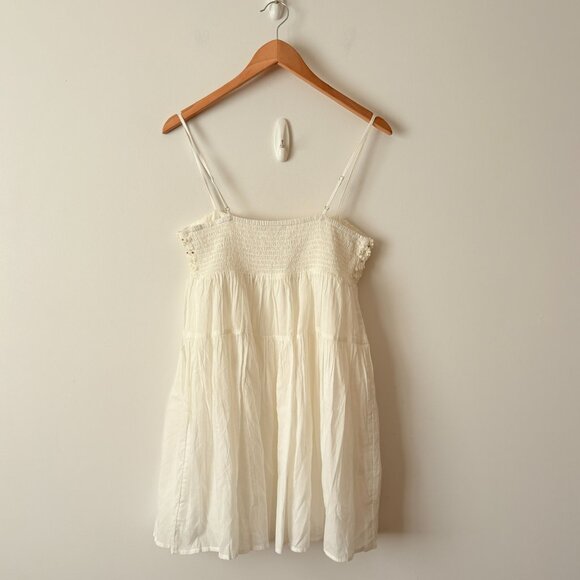 Zara Beaded Spaghetti Strap Mini Dress White Size XS - Picture 11 of 14